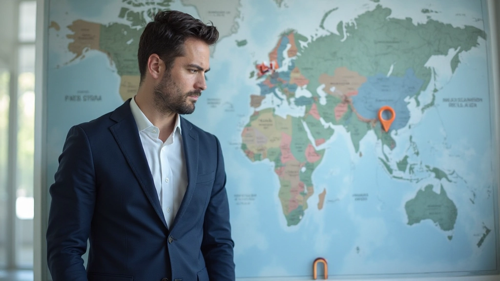 Mapa mundial con conexiones comerciales destacando rutas de exportación desde Argentina