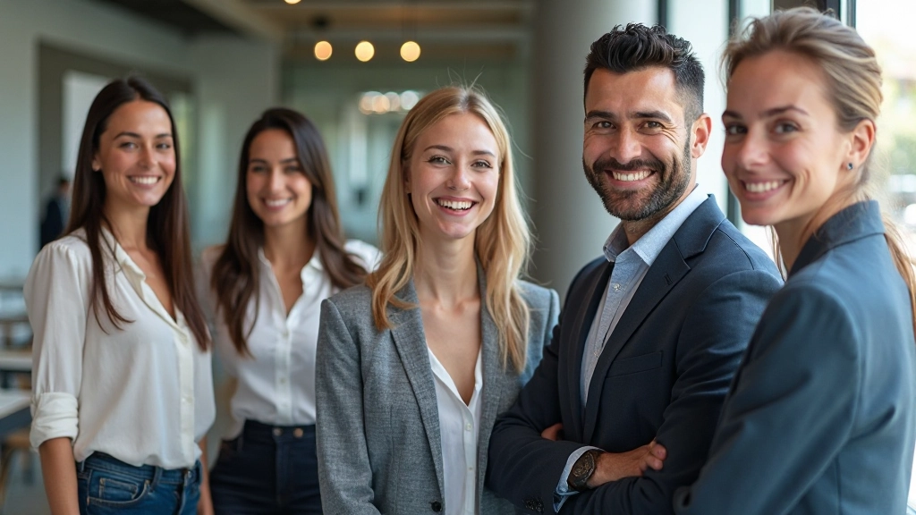 Equipo celebrando logros de implementación cultural en la empresa
