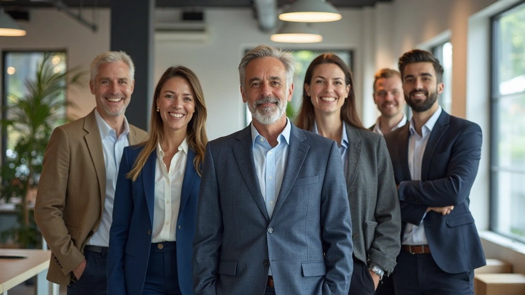 Equipo empresarial celebrando hitos de transformación y crecimiento